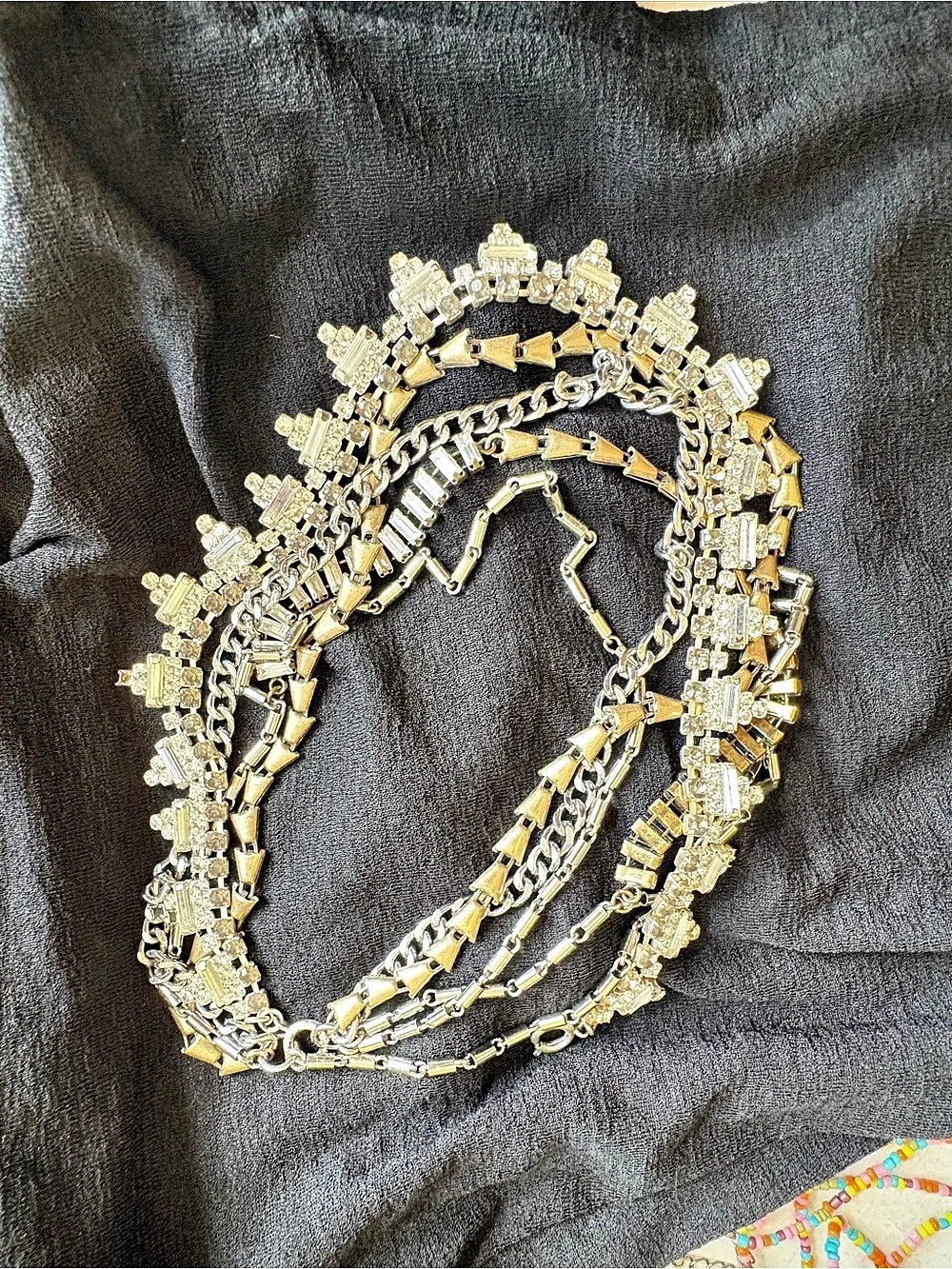 Mixed-Metal Rhinestone Statement Jewelry Set - Picture 5 of 7